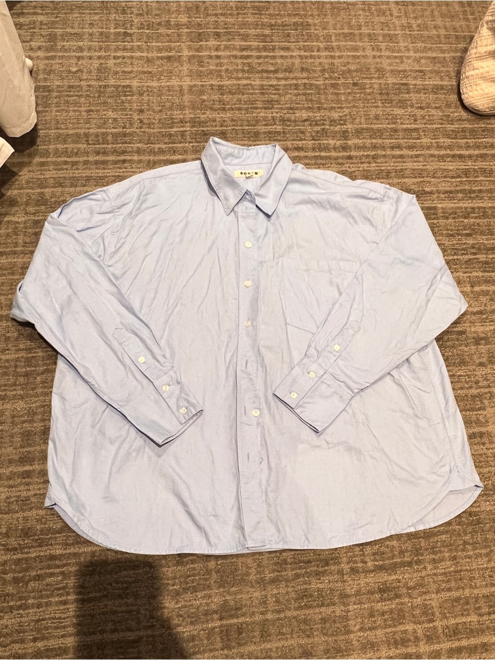 Boden Light Blue Oversized Oxford Button-Down Shirt